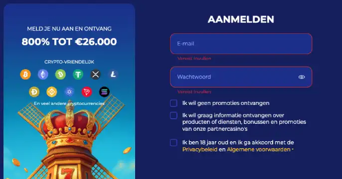 Koning.bet registration banner